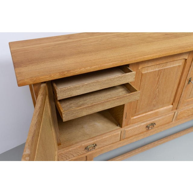 Mid-Century Brutalist Danish Oak Sideboard by Henning Kjærnulf for EG, 1960s For Sale - Image 15 of 18