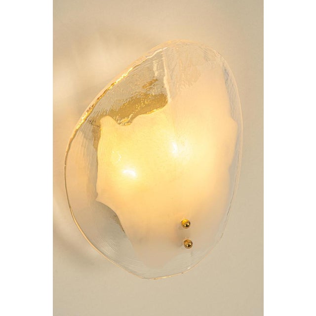 1970s Brass & Murano Glass Wall Lights from Kalmar, Austria, 1970s, Set of 2 For Sale - Image 5 of 15