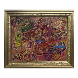 Original Painting on Canvas in a Fantasy Abstract Style by Serg Graff "Loop"