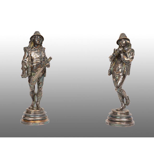 Metal Lalouette, Napoleon III Sculptures, 19th Century, Bronze, Set of 2 For Sale - Image 7 of 7