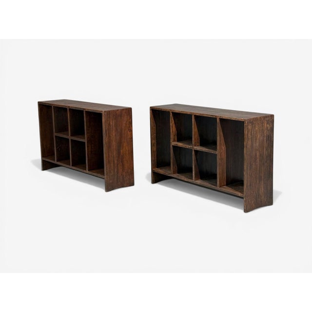 Pierre Jeanneret, 6-Hole File Racks or Bookcases, Teak, Chandigarh, 1960s For Sale - Image 4 of 12