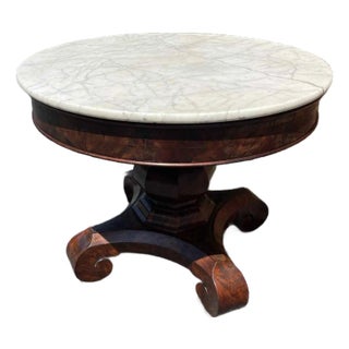 Antique American Empire Meeks Mahogany Center Table Circa 1840 For Sale