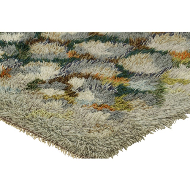 Vintage Swedish Rug With Polychromatic Geometric Pattern | Rug & Kilim For Sale In New York - Image 6 of 8