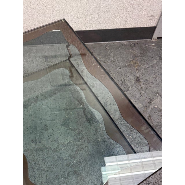 Brown Circa 1997 Gregory Hawthorne Steel Coffee Table, Signed For Sale - Image 8 of 12