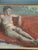 Vilhelm Blomquist, Reclining Lady on Red Couch, 1960s, Oil on Panel, Framed For Sale - Image 14 of 18