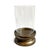 Contemporary Glass & Brass Finish Candle Holder Small For Sale - Image 3 of 7