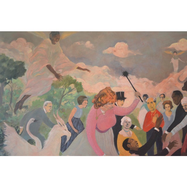 Contemporary "New Gods" by Jeffrey Vincent, Acrylic and Collage on Canvas For Sale - Image 3 of 6