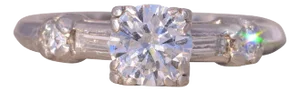 The Naniamo: Vintage Hollywood Glam Era Natural Diamond Engagement Ring