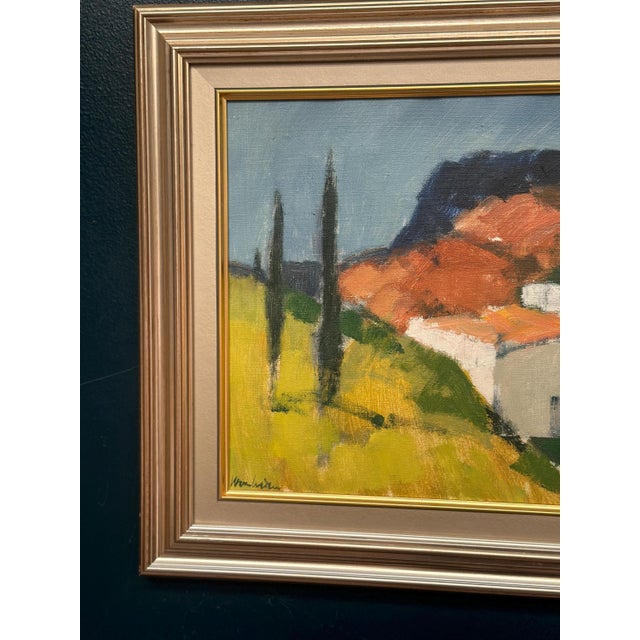 Original Swedish Oil on Canvas – “Landscape” by Stig Wernheden – Signed – 30 × 50 cm (11.8" × 19.7") image, 43 × 63 cm...