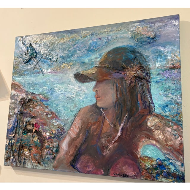 “Islands in the Stream”, Original Oil Painting, Figurative, Textural, Abstract Art For Sale - Image 9 of 9