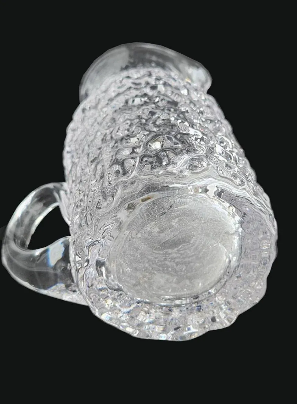 1960s Whitefriars Glassworks Ice Glacier Textured Glass Small