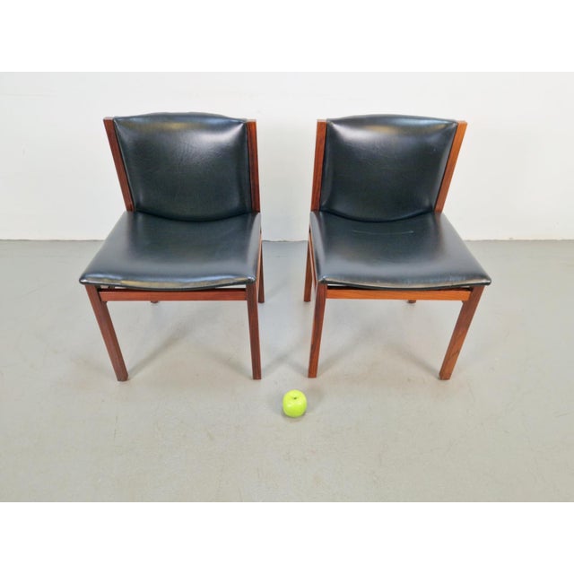 1960s Vintage Rosewood Chairs by Tito Agnoli for La Linéa, Italy, 1960, Set of 2 For Sale - Image 5 of 10