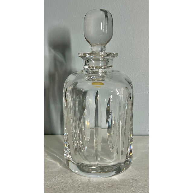 Glass Vintage Cut Crystal Portuguese Decanter With Stopper For Sale - Image 7 of 13