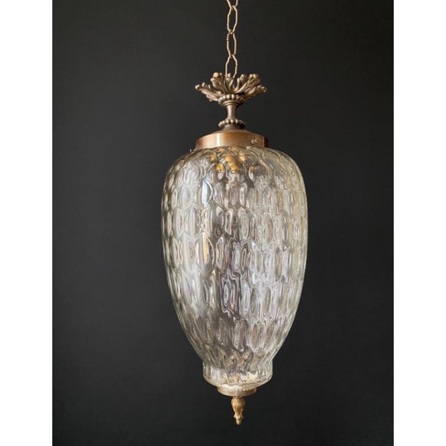Antique Glass Chandelier, 1960s For Sale - Image 10 of 10