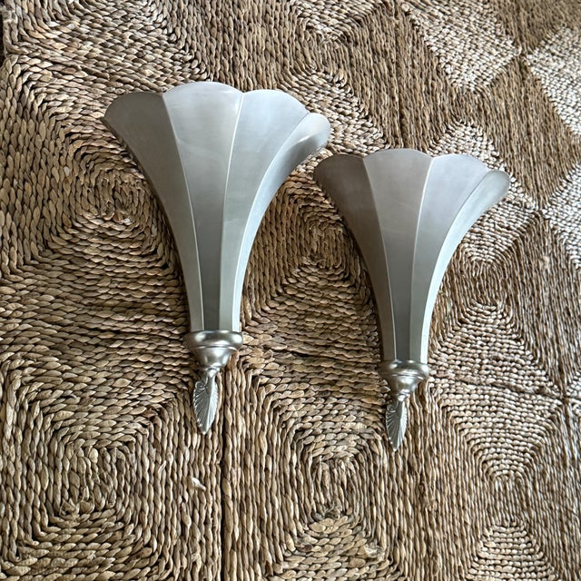 Pair of Art Deco Torchieres For Sale - Image 4 of 4