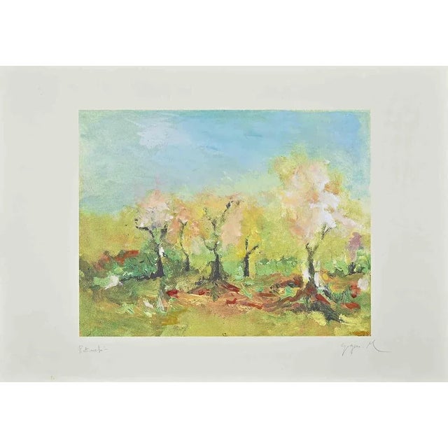 Contemporary Martine Goeyens, Landscape, Late 20th Century, Digigraph For Sale - Image 3 of 3