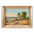 Late 19th Century Folky Oil on Canvas of a Coastal Landscape With Fishermen For Sale