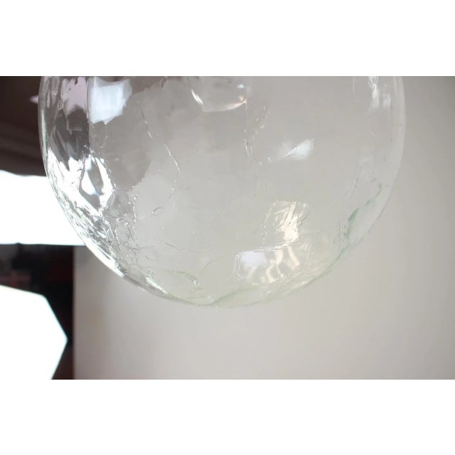 Metal Mid-Century Big Glass Pendant by Kamenicky Senov, 1970s For Sale - Image 7 of 13