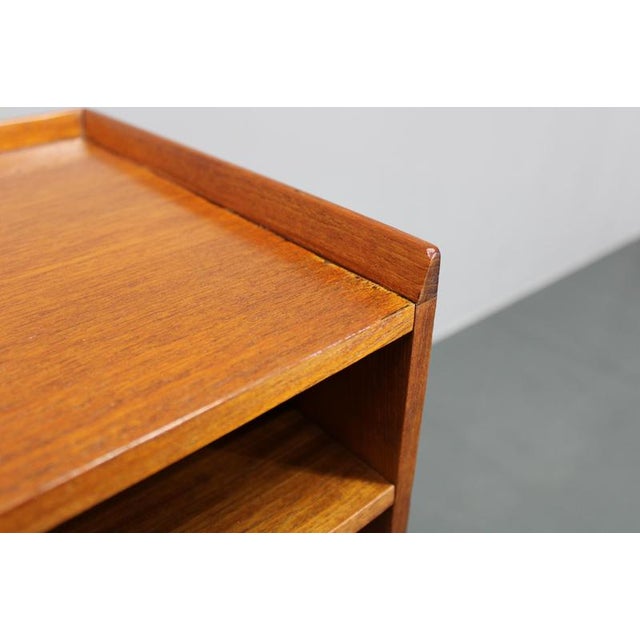 Danish Teak Shelf Cabinet with Chrome Plated Legs, 1960s For Sale - Image 12 of 16