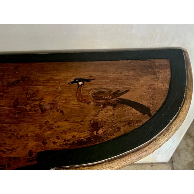 Vintage Hand Painted Baroque Style Pedestal Console Table, C. 1960's For Sale - Image 14 of 17