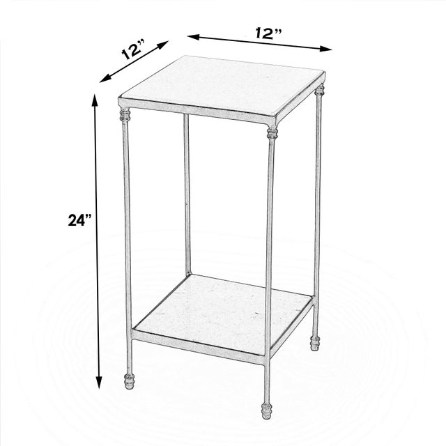 This plain and simple Larkin accent table is nothing less than fashionable. The gold iron legs support a gorgeous deep...