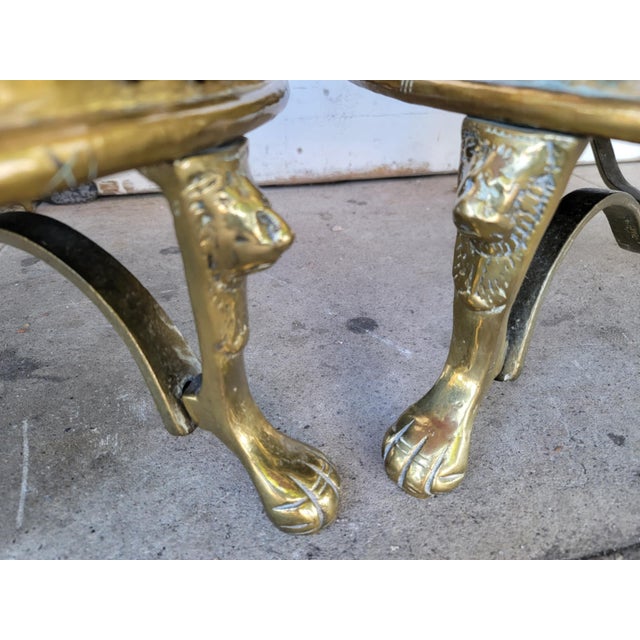 1960s Two French Style Brass & Copper Bell Brazier Heater For Sale - Image 10 of 18