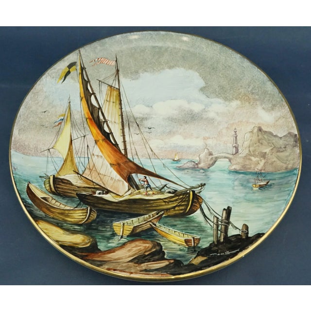 Vintage Ceramic Plate by Carotti Virgilio, 1940s For Sale - Image 3 of 17