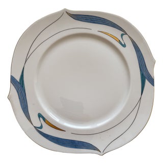 Form Wellenspiel Wasservögel Turquoise Dinner Plate from Meissen, 1990s For Sale