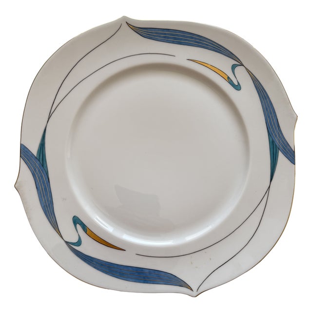 Form Wellenspiel Wasservögel Turquoise Dinner Plate from Meissen, 1990s For Sale