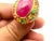 Bochic "Orient" Vintage Ruby, Sapphire & Emerald Ring Set In 18K Gold & Silver For Sale - Image 16 of 18