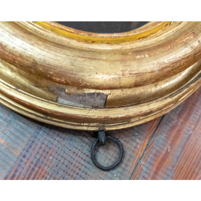 Gold 18th Century Giltwood Frame With British Metal Royal Warrant From Revolutionary War Era For Sale - Image 8 of 12