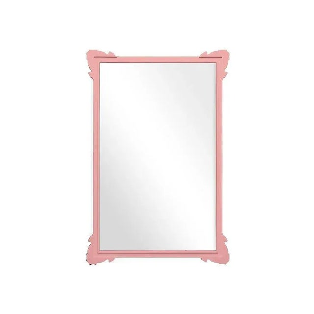 Contemporary Fleur Home Garden District Napoleon Rectangle Mirror in Pink Punch, 36x48 For Sale - Image 3 of 3