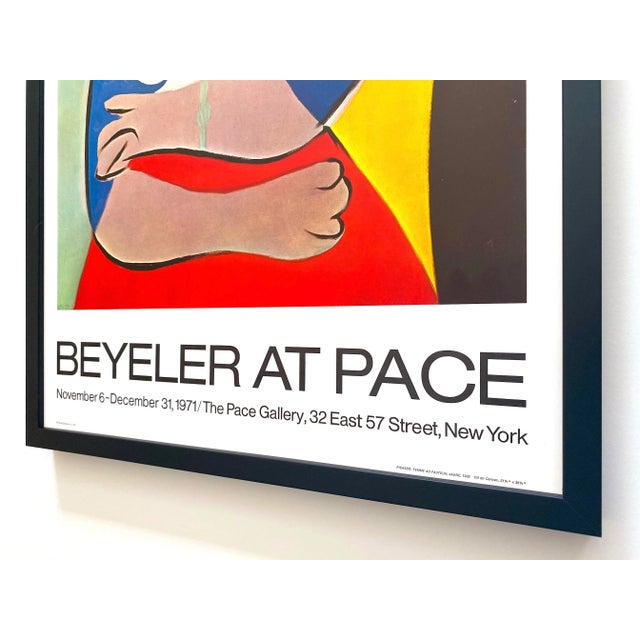 Pablo Picasso Vintage 1971 Pace Editions Lithograph Print Framed Fine Art Exhibition Poster " Femme Au Fauteuil Jaune " 1932 For Sale - Image 12 of 13