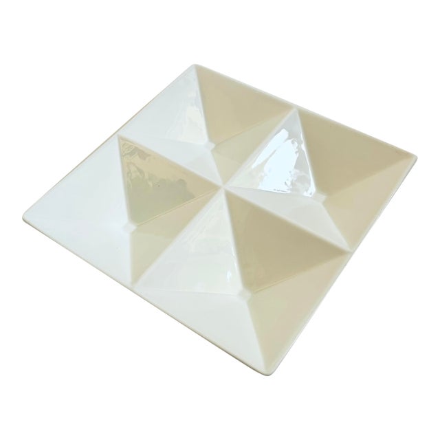 Arabia Finland "Origami" Divided Serving Plate by Kaj Franck For Sale