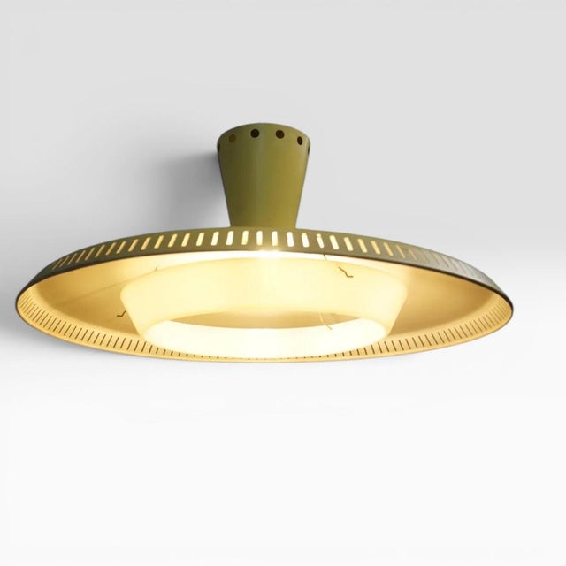 Mid-Century Modern NB93 Yellow Pendant Lamp by Louis Kalff for Philips, 1950s For Sale - Image 3 of 11
