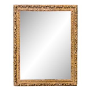 French 18th Century Hand-Carved Frame with New Mirror Plate For Sale