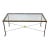 Maison Lancel French Polished Brass, Steel & Glass Top Coffee Table Claw Feet For Sale