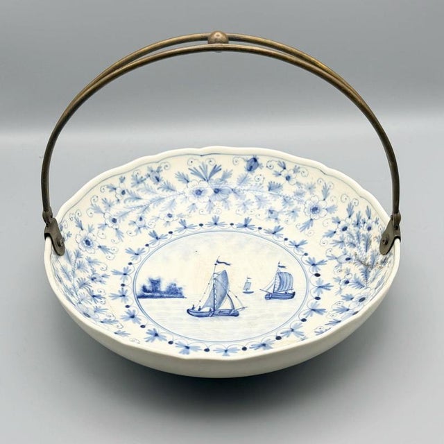 Antique Plate with Strawflower Border from Meissen, 1890s For Sale - Image 3 of 6