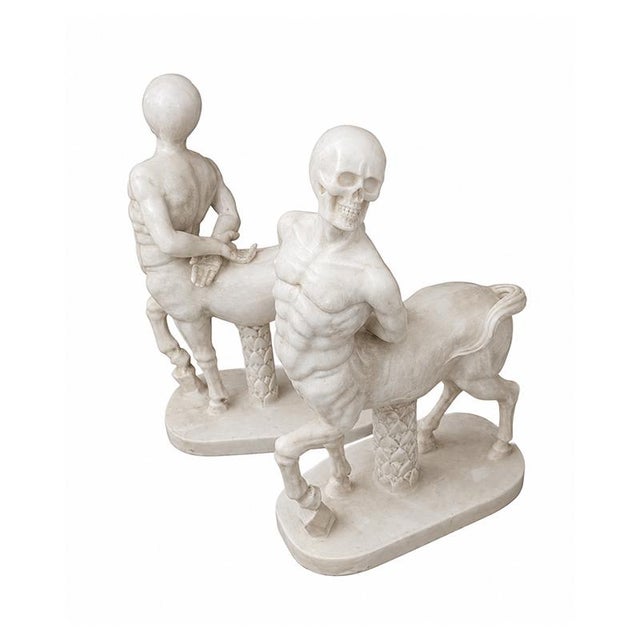 Centaur Sculptures, 1980s, Marble, Set of 2 For Sale - Image 6 of 7