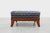 20th Century Art Deco Upholstered Ottoman with Sabre Legs, France, 1950s For Sale - Image 3 of 11