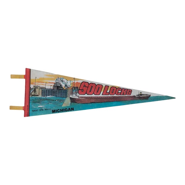 SOO Locks Michigan Felt Flag Pennant For Sale