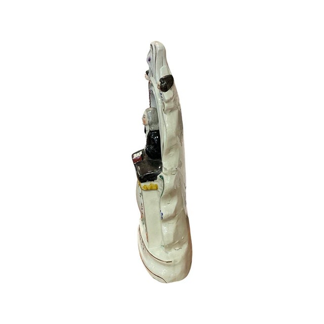 Staffordshire Late 19th Century Staffordshire Figurine of John Wesley in Pulpit For Sale - Image 4 of 7