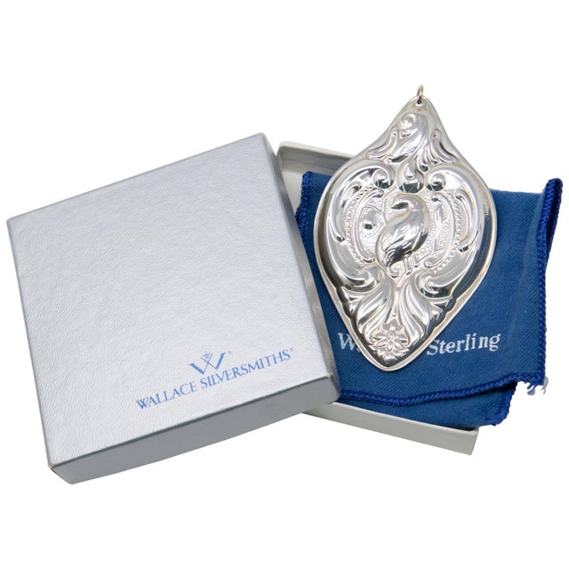 1988 Wallace Sterling Silver Grande Baroque Ornament in Box For Sale - Image 9 of 9