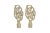 Contemporary Scrolled Vine Brass Lamp Finials - a Pair For Sale - Image 3 of 4