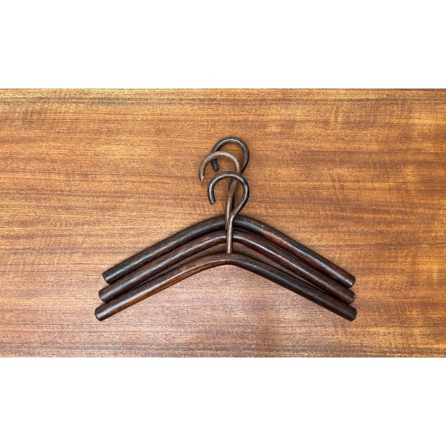 Vintage Wood Coat Hangers, 1970s, Set of 4 For Sale - Image 3 of 12