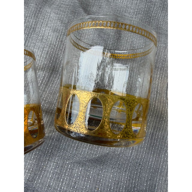 Vintage Culver Antigua 22k Gold Lowball Glasses Set of 3 For Sale In New York - Image 6 of 13