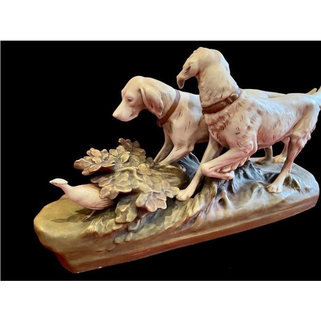 Beige Setter & Pointer Pheasant Hunting from Royal Dux For Sale - Image 8 of 11