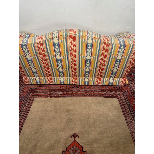 A Vintage Camel Back Sofa by Baker Furniture in Southwest Print For Sale In New York - Image 6 of 9