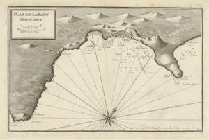 Antique Chart of Alicante Bay, Spain