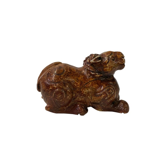 Stone Carved Ancient Style Artistic Mythical Pixiu Figure Display For Sale In San Francisco - Image 6 of 6